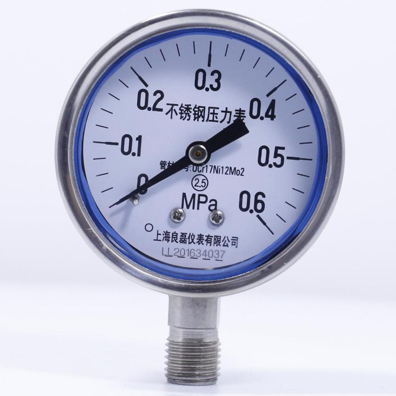 Y60-B-F 表盘直径60 径向-水压力表,真空压力表,耐震压力表,隔膜压力表,不锈钢压力表,双金属温度计